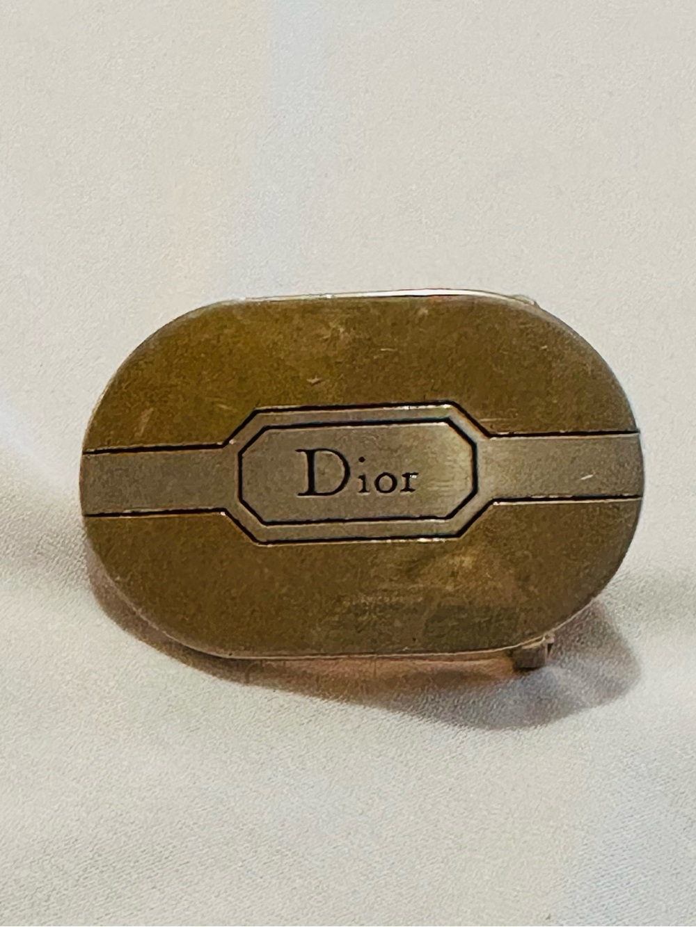 Vintage Christian Dior Oval Logo Belt Buckle - Gold Tone Hardware (Buckle Only)